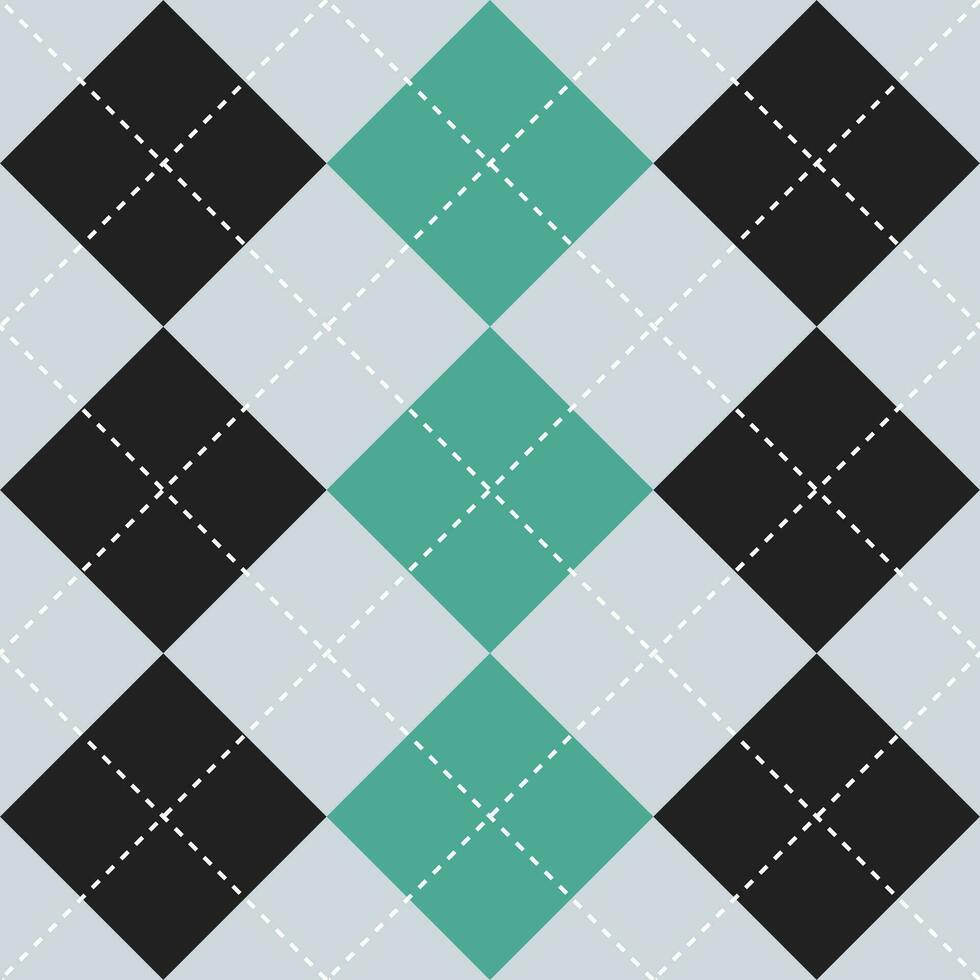 zwart en groen kleur argyle patroon. argyle vector patroon. argyle patroon. naadloos meetkundig patroon voor kleding, omhulsel papier, achtergrond, achtergrond, geschenk kaart, trui.