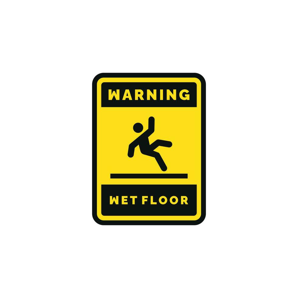 nat verdieping voorzichtigheid waarschuwing symbool ontwerp vector