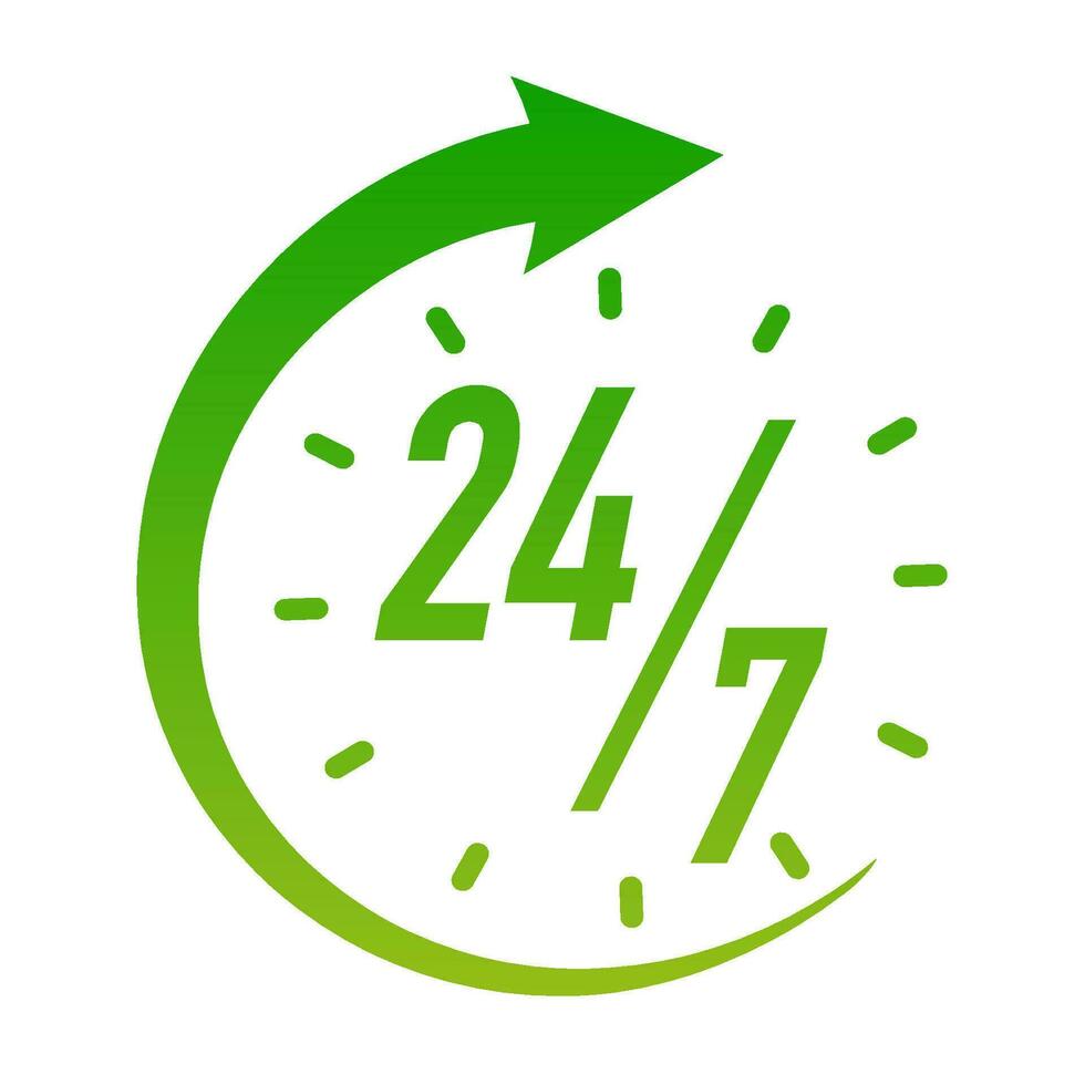 24 uren timer vector symbool helling kleur