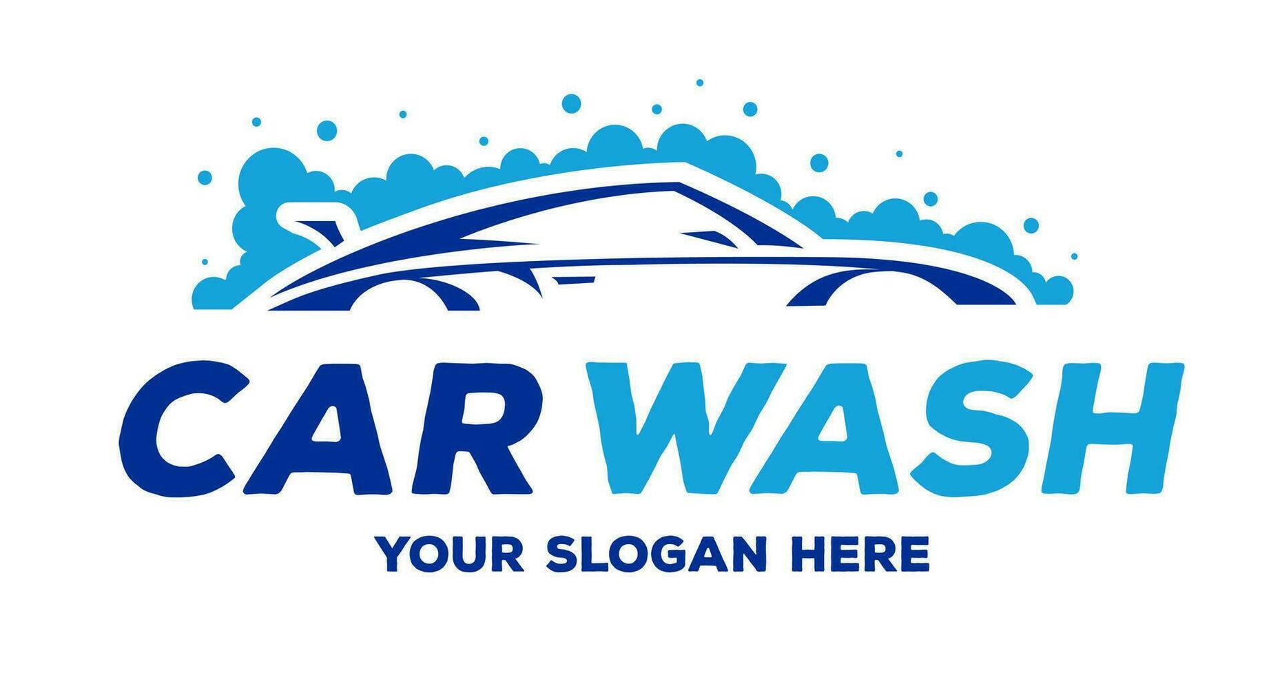 auto wassen logotype cyaan blauw kleur vlak stijl vector