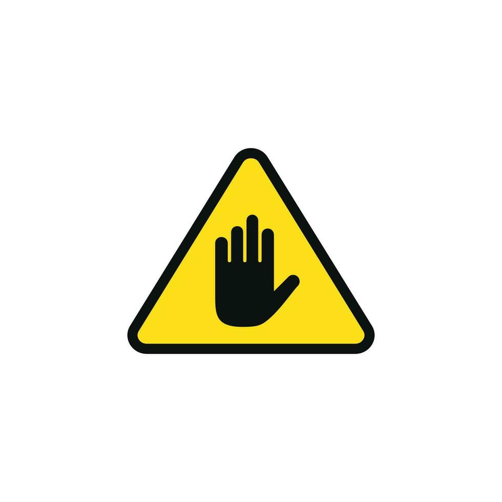 Doen niet invoeren voorzichtigheid waarschuwing symbool ontwerp vector
