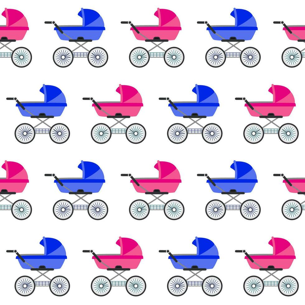 baby vervoer patroon vector kleur vlak stijl