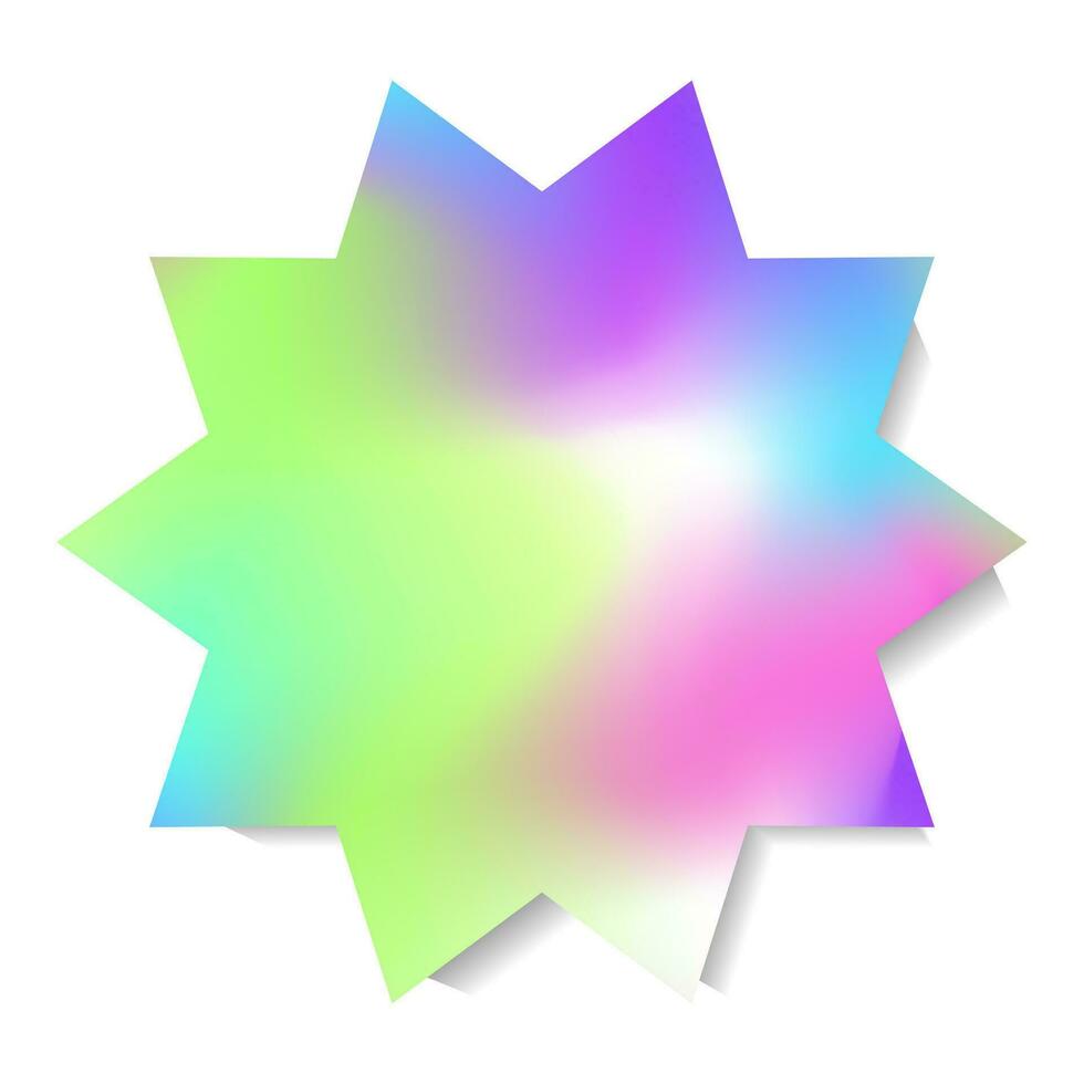 sticker y2k holografie stijl neon kleur vector