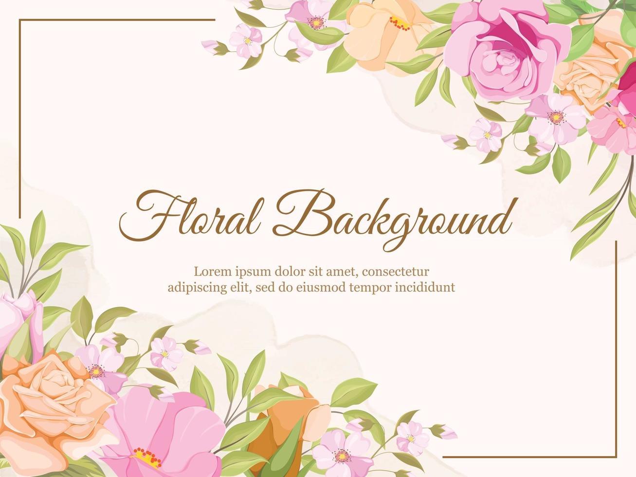 bruiloft banner achtergrond bloemen vector sjabloon