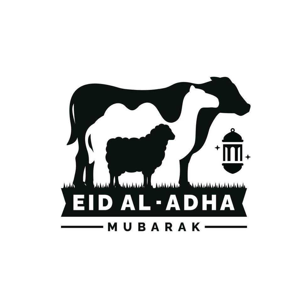 eid al adha illustratie. idul adha illustratie ontwerp vector