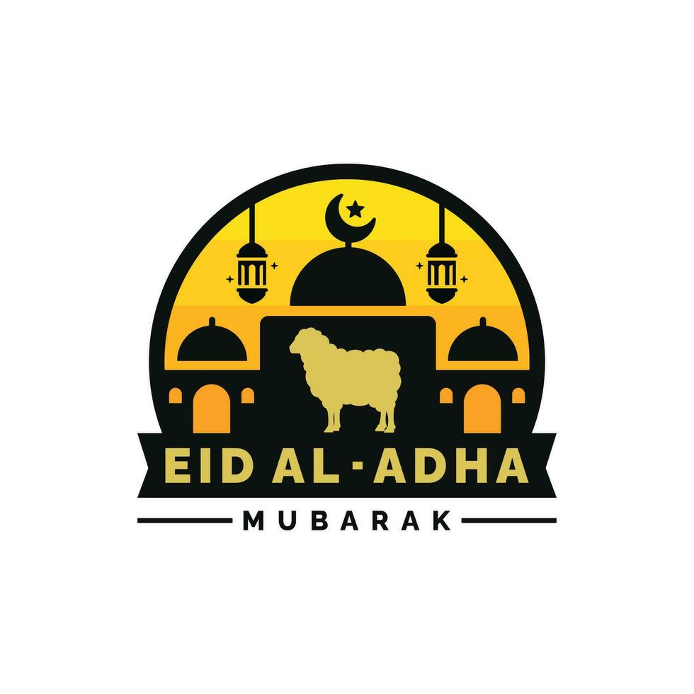 eid al adha illustratie. idul adha illustratie ontwerp vector