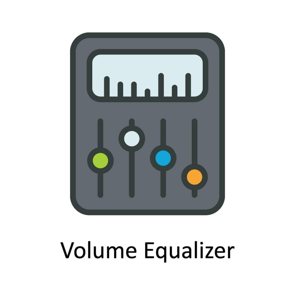 volume equalizer vector vullen schets icoon ontwerp illustratie. netwerk en communicatie symbool Aan wit achtergrond eps 10 het dossier