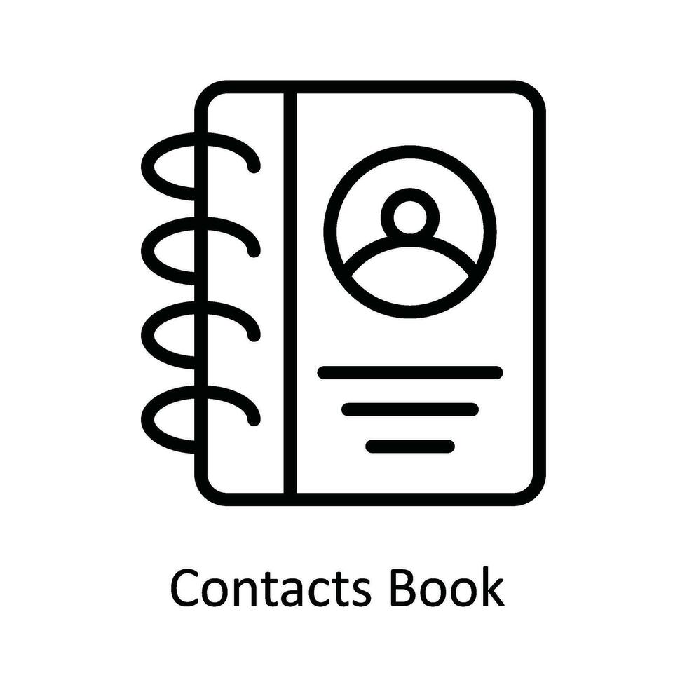 contacten boek vector schets icoon ontwerp illustratie. netwerk en communicatie symbool Aan wit achtergrond eps 10 het dossier