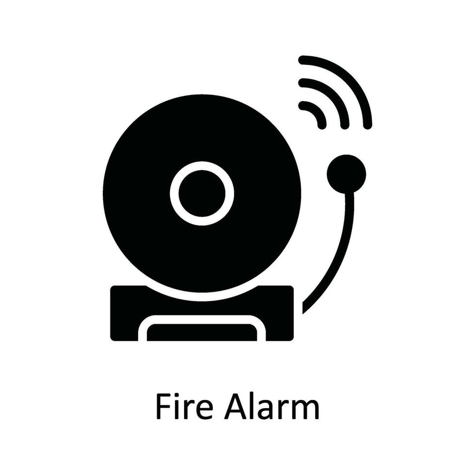 brand alarm vector solide icoon ontwerp illustratie. cyber veiligheid symbool Aan wit achtergrond eps 10 het dossier