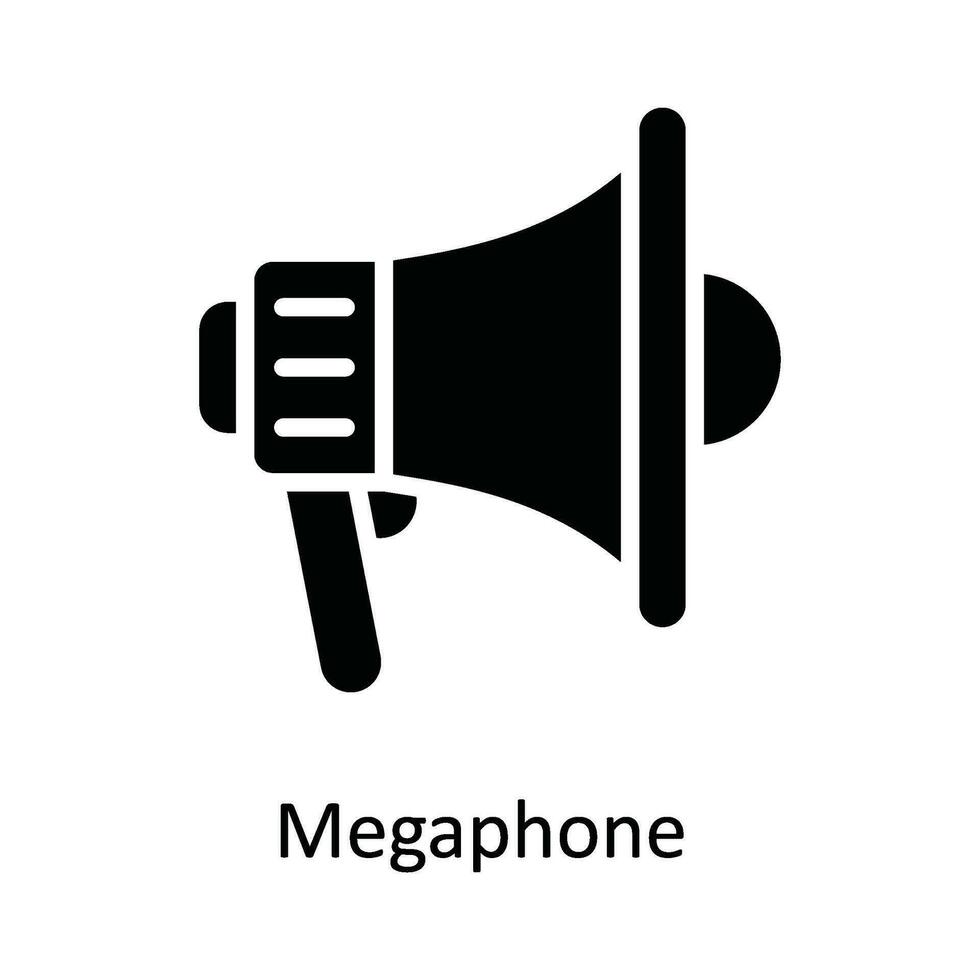 megafoon vector solide icoon ontwerp illustratie. multimedia symbool Aan wit achtergrond eps 10 het dossier