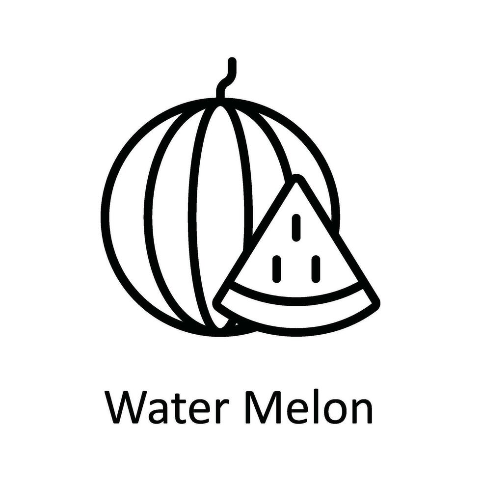 water meloen vector schets icoon ontwerp illustratie. voedsel en drankjes symbool Aan wit achtergrond eps 10 het dossier