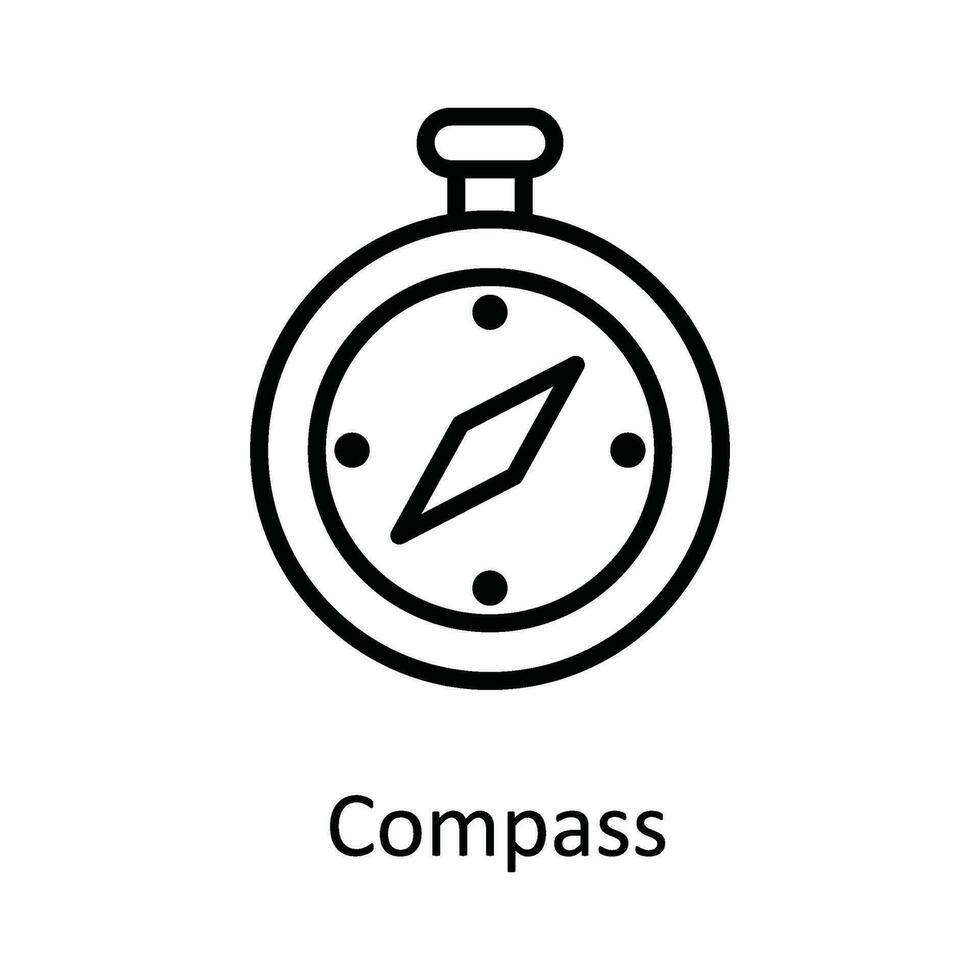 kompas vector schets icoon ontwerp illustratie. gebruiker koppel symbool Aan wit achtergrond eps 10 het dossier