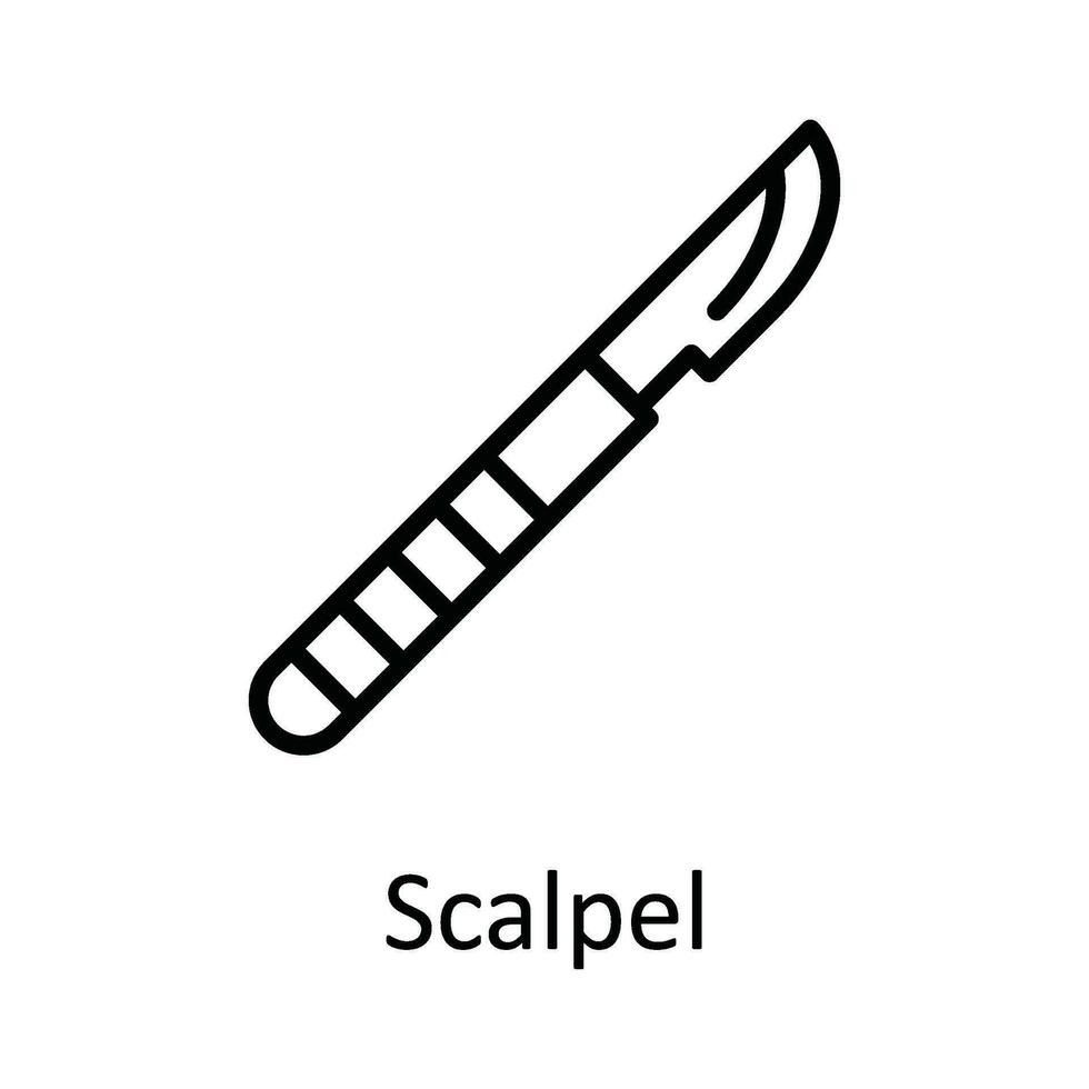 scalpel vector schets icoon ontwerp illustratie. medisch en Gezondheid symbool Aan wit achtergrond eps 10 het dossier