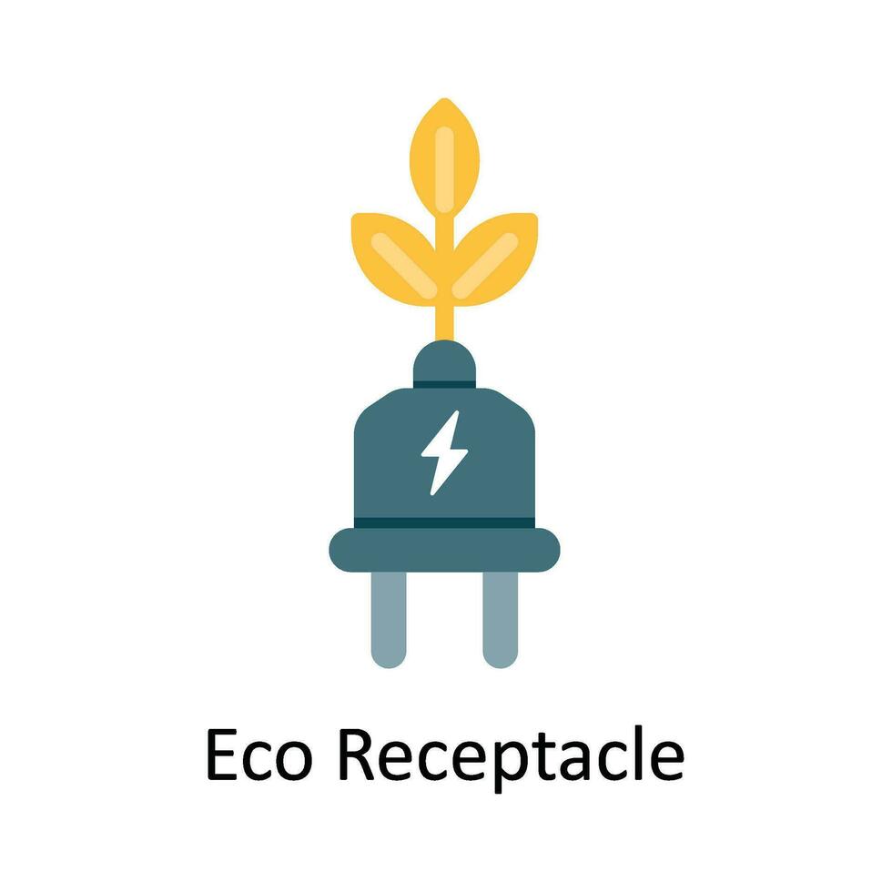 eco vergaarbak vector vlak icoon ontwerp illustratie. natuur en ecologie symbool Aan wit achtergrond eps 10 het dossier