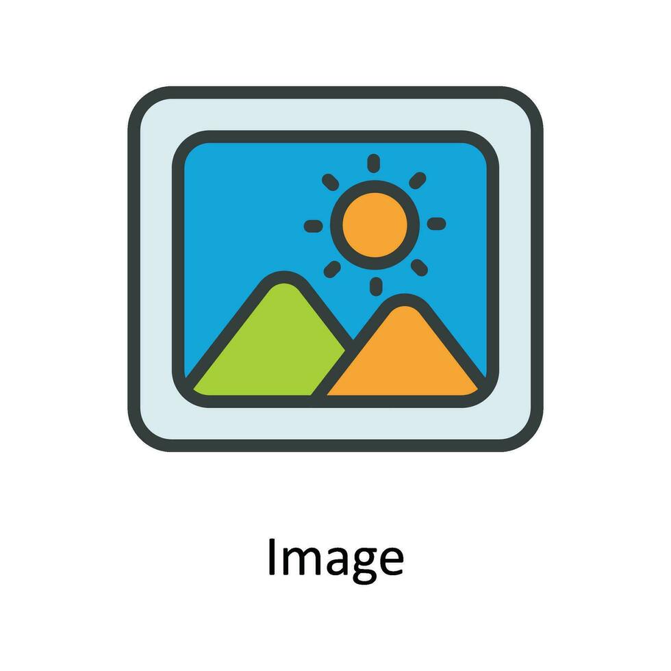 beeld vector vullen schets icoon ontwerp illustratie. multimedia symbool Aan wit achtergrond eps 10 het dossier