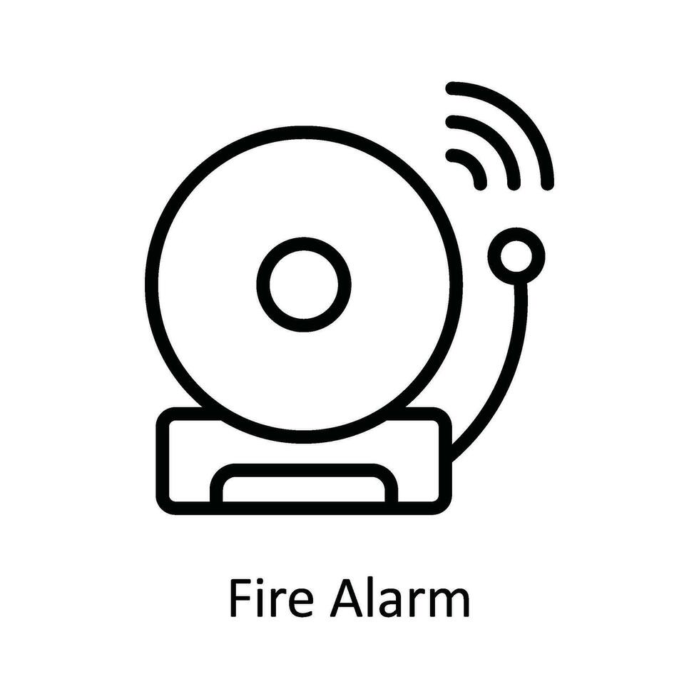 brand alarm vector schets icoon ontwerp illustratie. cyber veiligheid symbool Aan wit achtergrond eps 10 het dossier