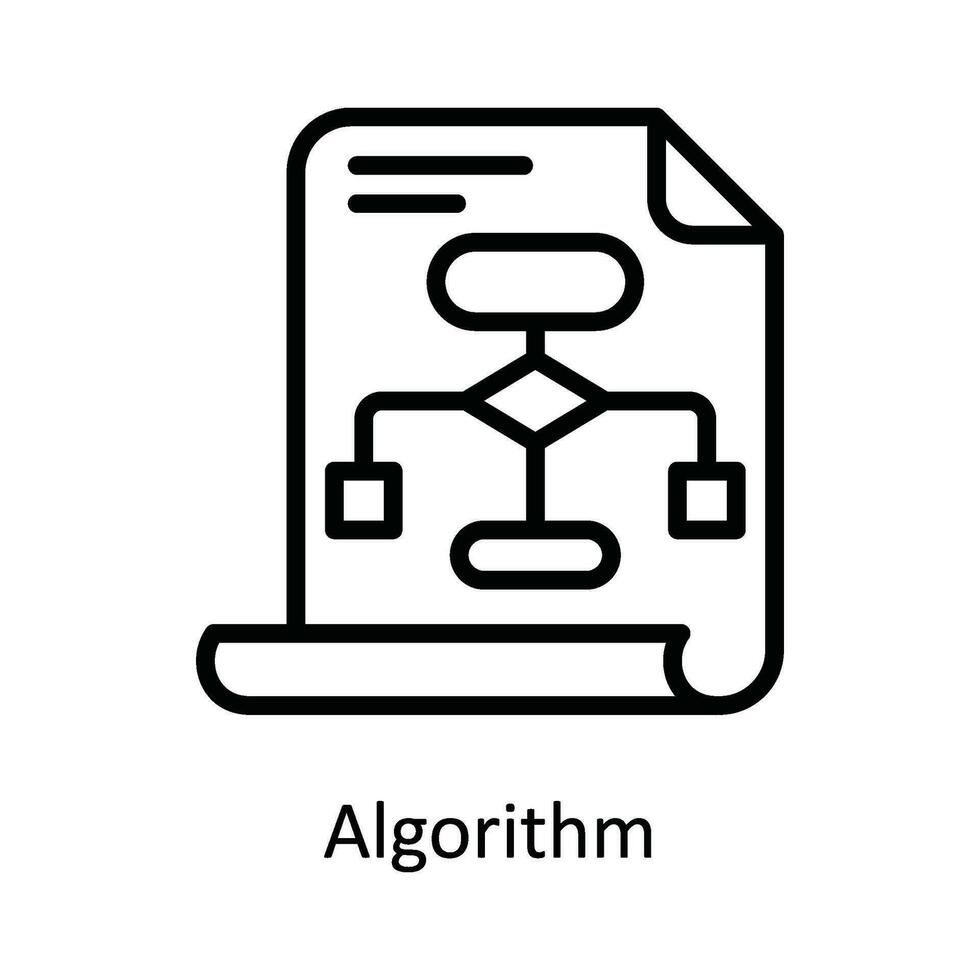 algoritme vector schets icoon ontwerp illustratie. netwerk en communicatie symbool Aan wit achtergrond eps 10 het dossier