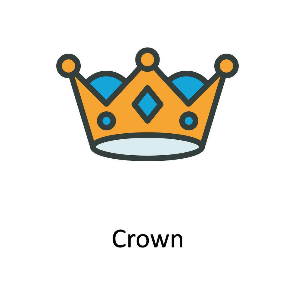 kroon vector vullen schets icoon ontwerp illustratie. digitaal afzet symbool Aan wit achtergrond eps 10 het dossier