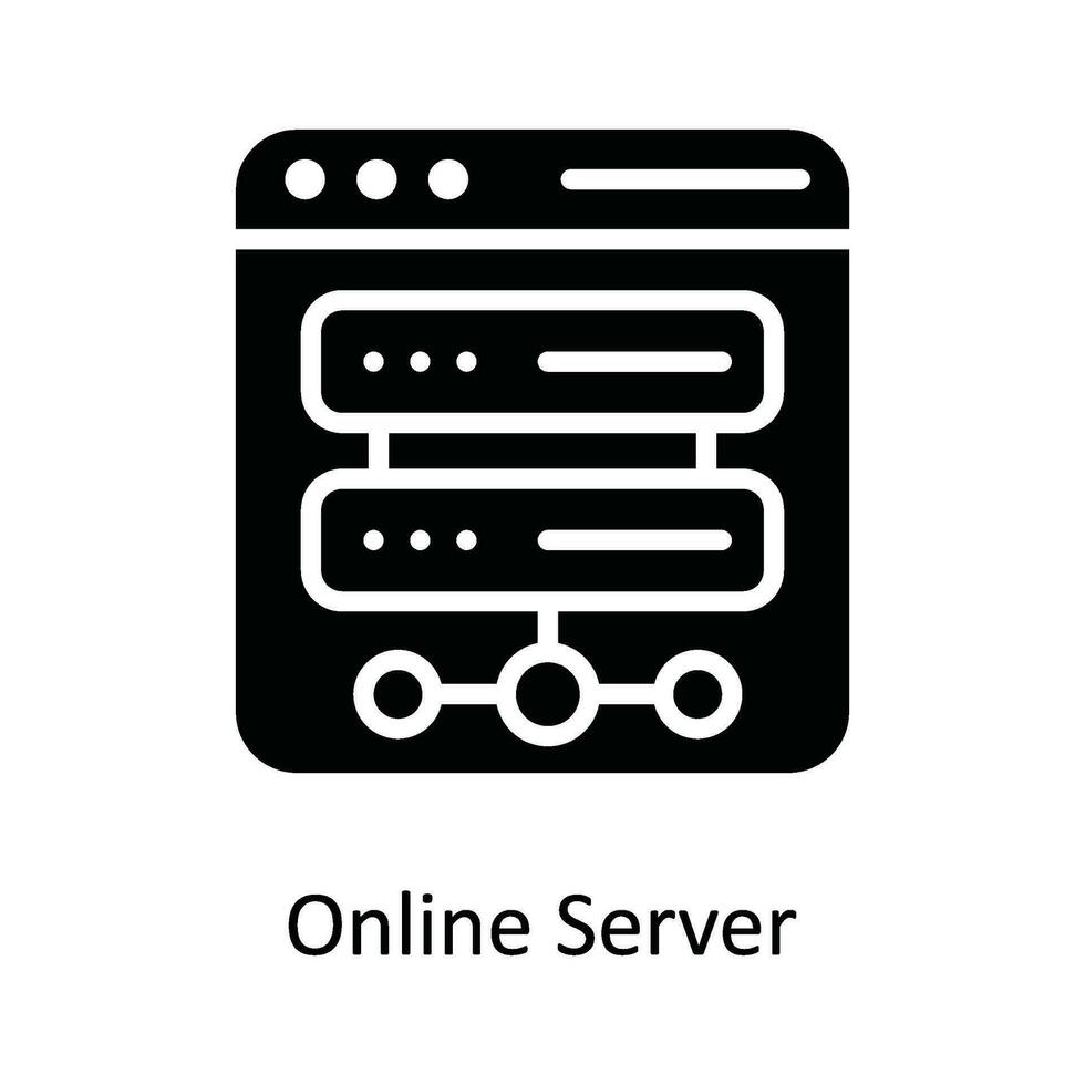 online server vector solide icoon ontwerp illustratie. netwerk en communicatie symbool Aan wit achtergrond eps 10 het dossier