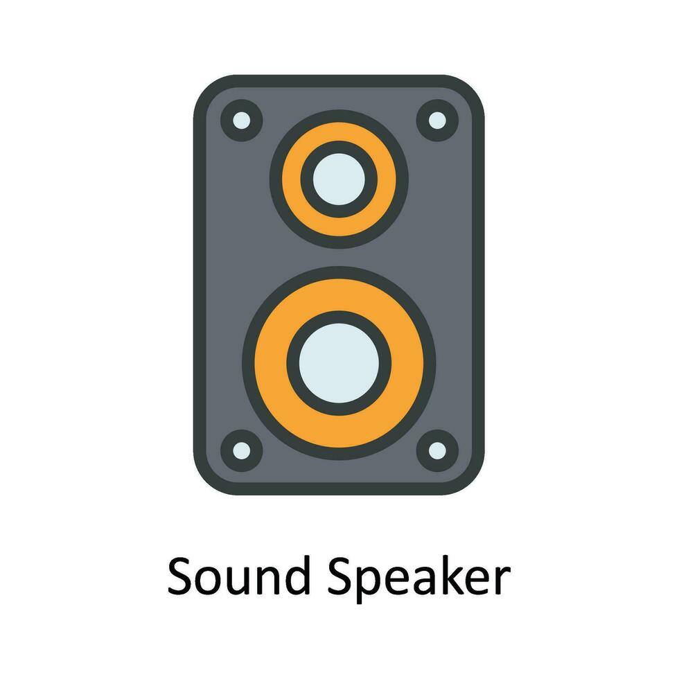 geluid spreker vector vullen schets icoon ontwerp illustratie. multimedia symbool Aan wit achtergrond eps 10 het dossier
