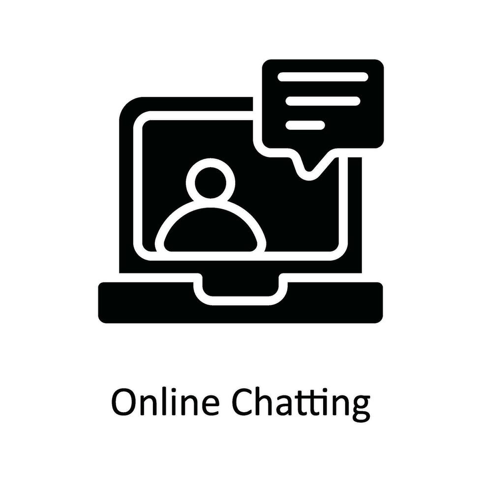 online chatten vector solide icoon ontwerp illustratie. netwerk en communicatie symbool Aan wit achtergrond eps 10 het dossier