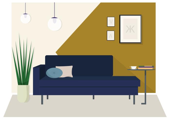 Vector moderne interieur illustratie