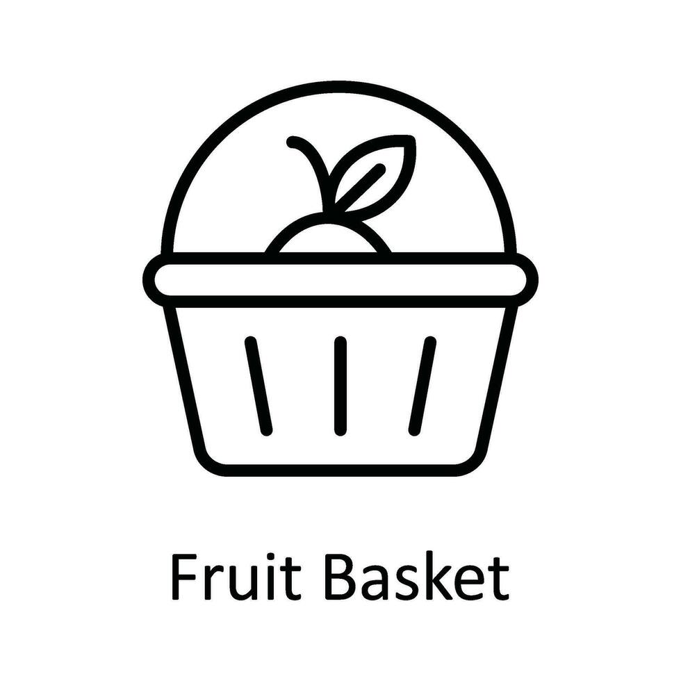 fruit mand vector schets icoon ontwerp illustratie. voedsel en drankjes symbool Aan wit achtergrond eps 10 het dossier