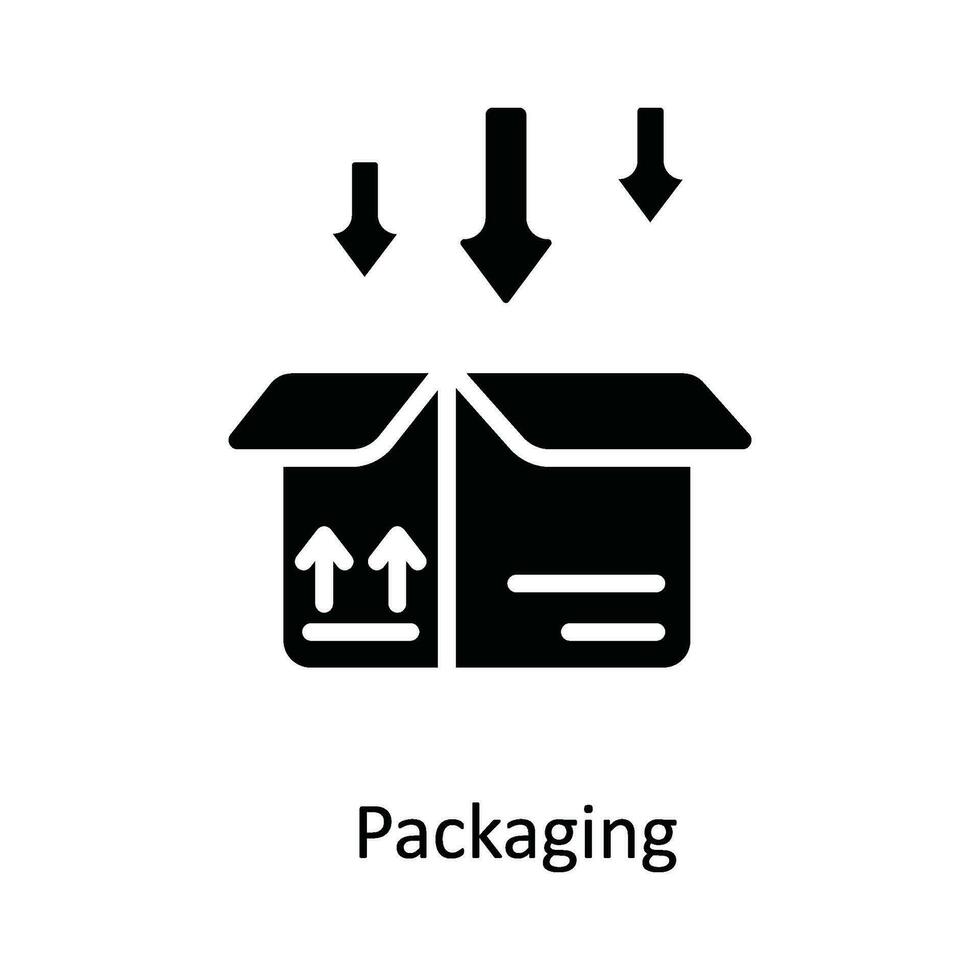 verpakking vector solide icoon ontwerp illustratie. Verzending en levering symbool Aan wit achtergrond eps 10 het dossier