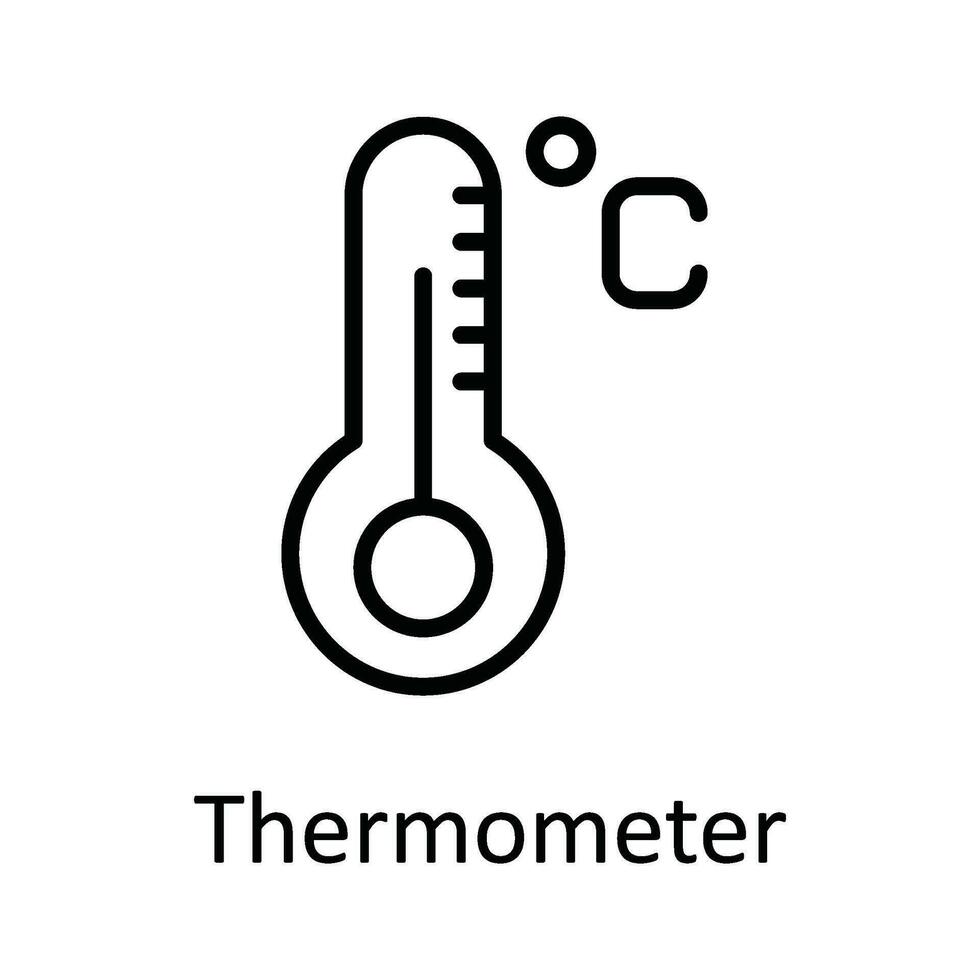 thermometer vector schets icoon ontwerp illustratie. medisch en Gezondheid symbool Aan wit achtergrond eps 10 het dossier