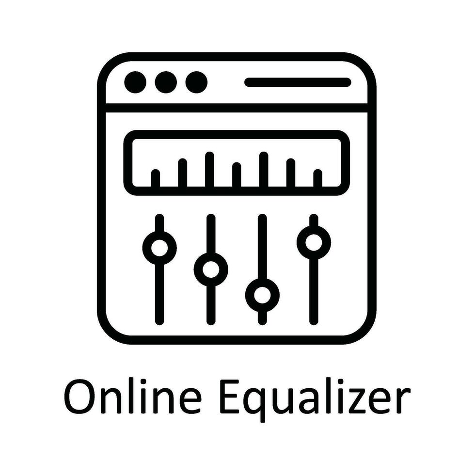 online equalizer vector schets icoon ontwerp illustratie. multimedia symbool Aan wit achtergrond eps 10 het dossier