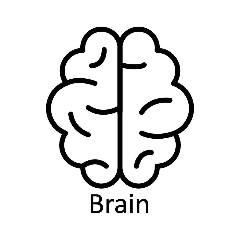 hersenen vector schets icoon ontwerp illustratie. onderwijs symbool Aan wit achtergrond eps 10 het dossier