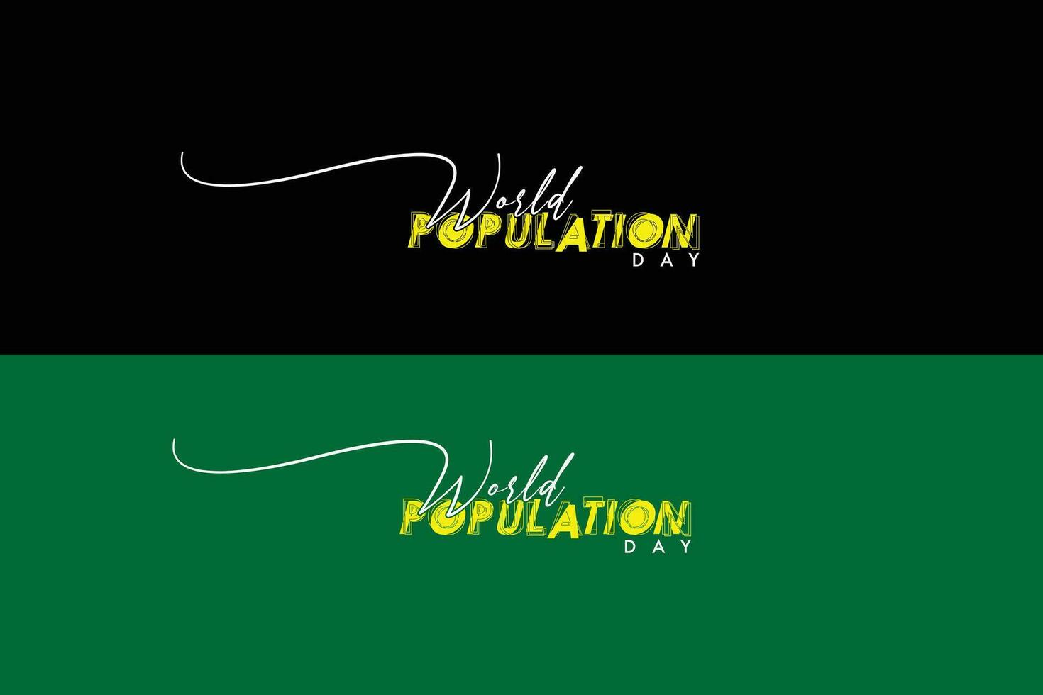 wereld bevolking dag, creatief concept ontwerp tekst vector