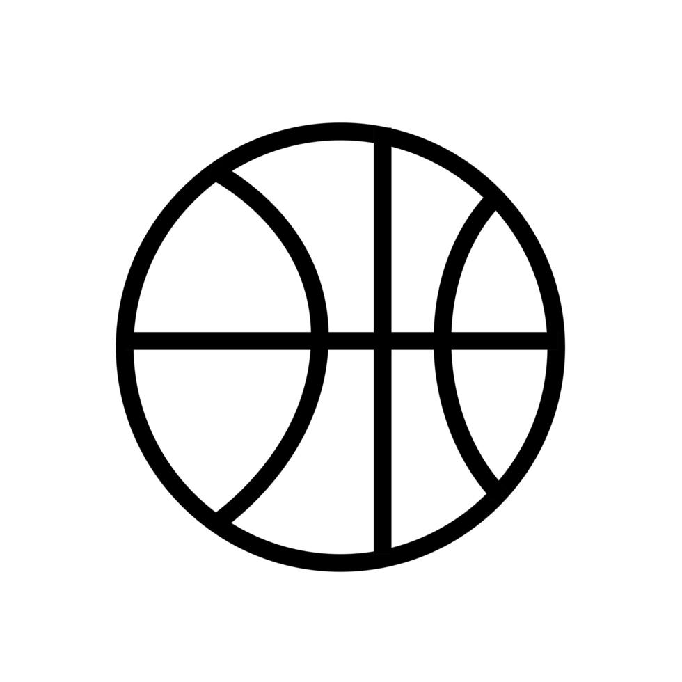 sport basketbal ballon lijn icoon vector