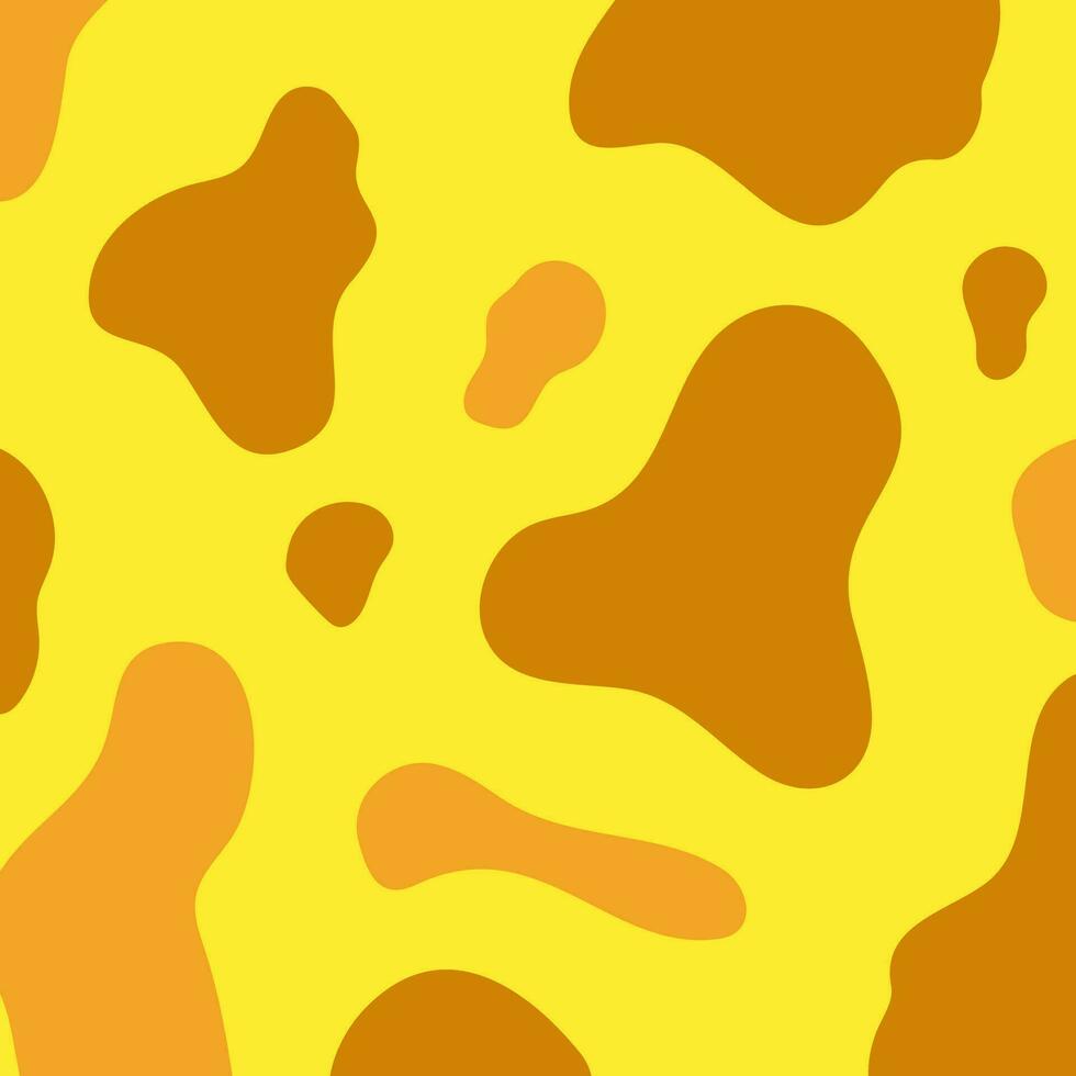 dier achtergrond, dieren in het wild, giraffe vlekken. de giraffe achtergrond is geel oranje in tekenfilm stijl. vector