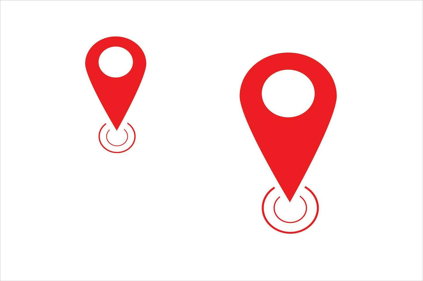 plaats, pin, wijzer icoon kaart GPS wijzer Mark vector