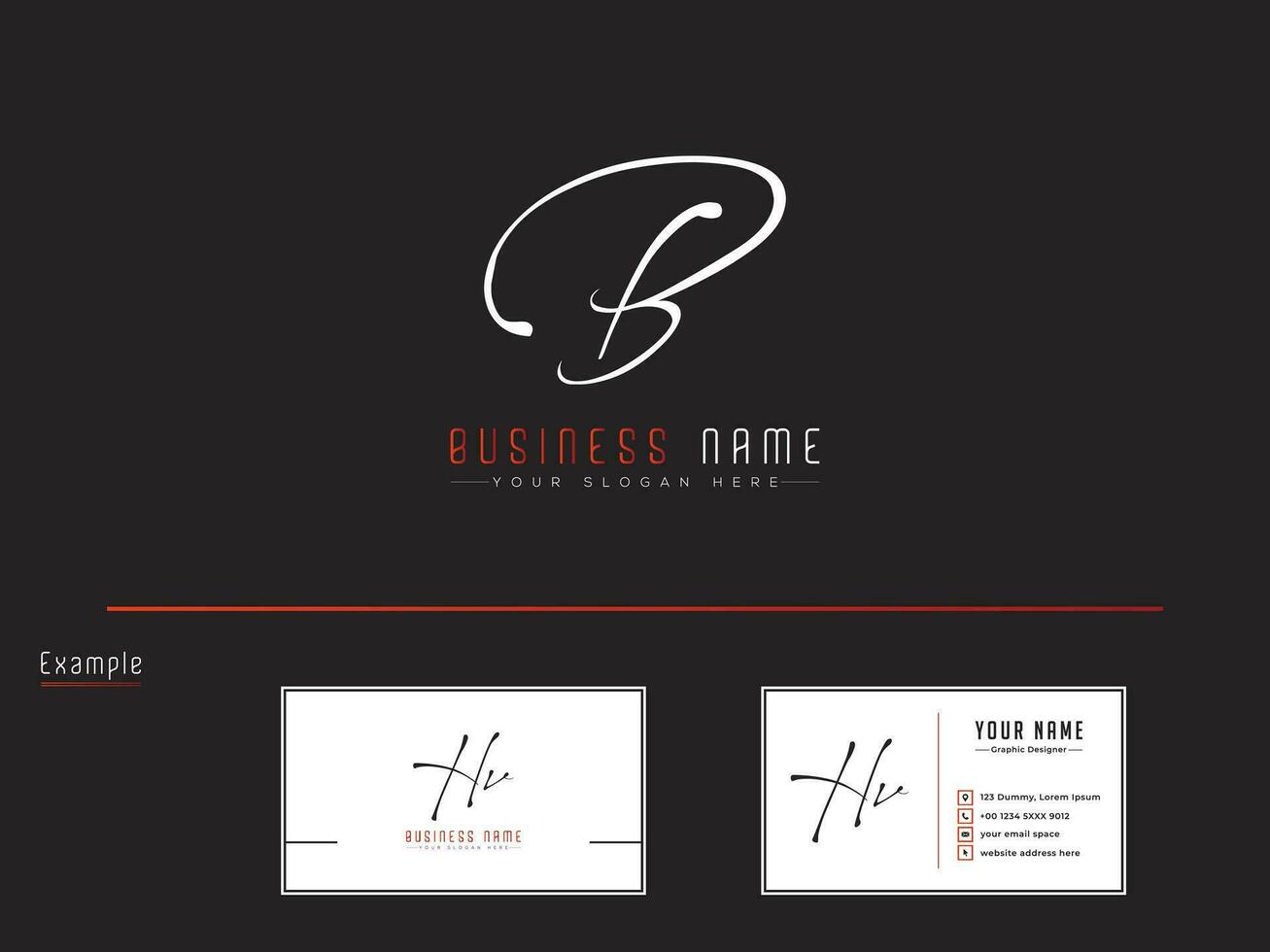 eerste b handtekening brief logo, typografie b logo icoon vector kunst