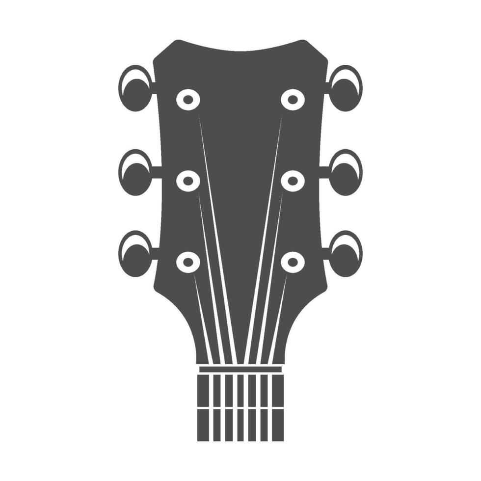 gitaar icoon logo ontwerp vector