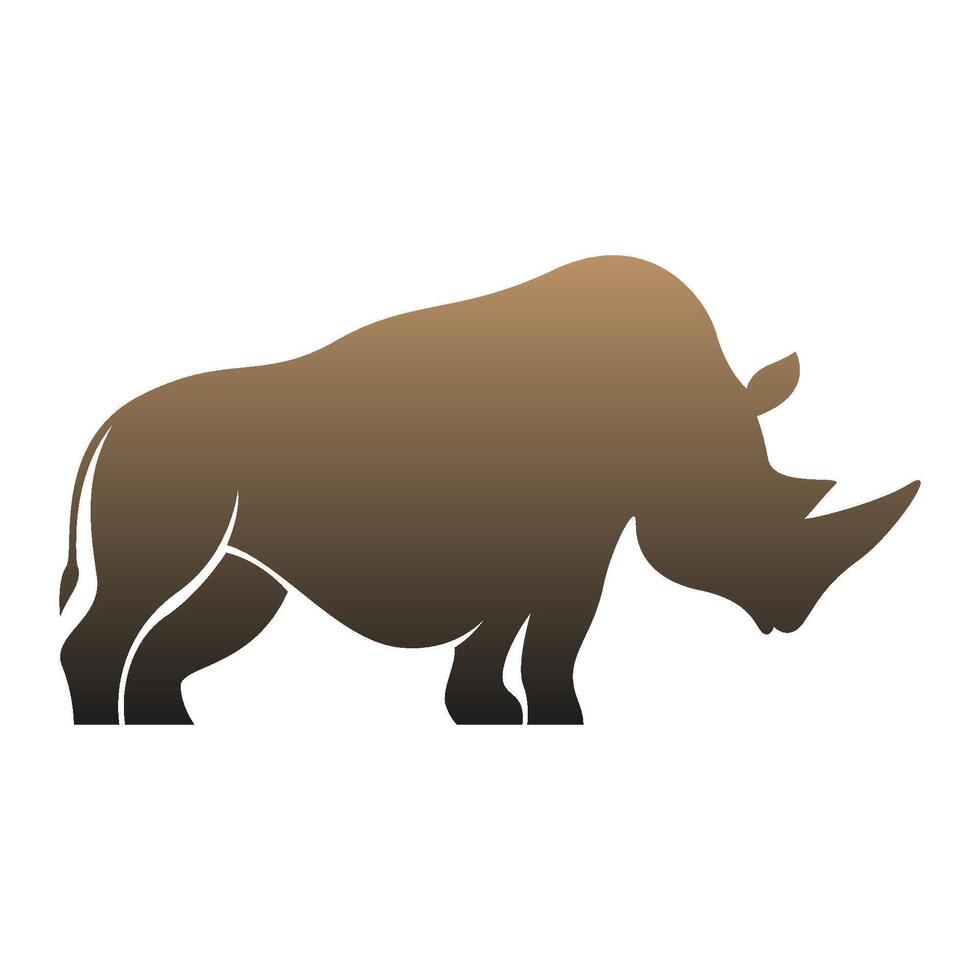 neushoorn logo icoon ontwerp vector