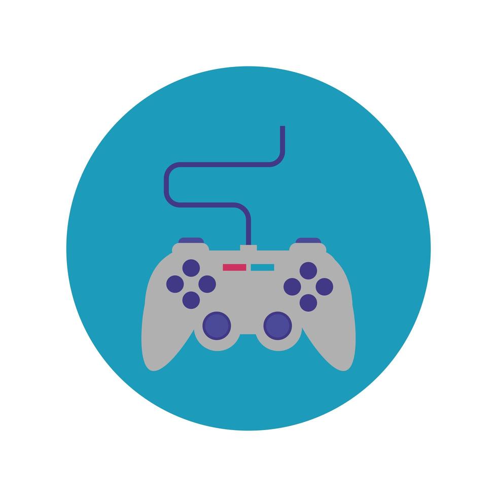 controleblok voor videogames en plat stijlpictogram vector