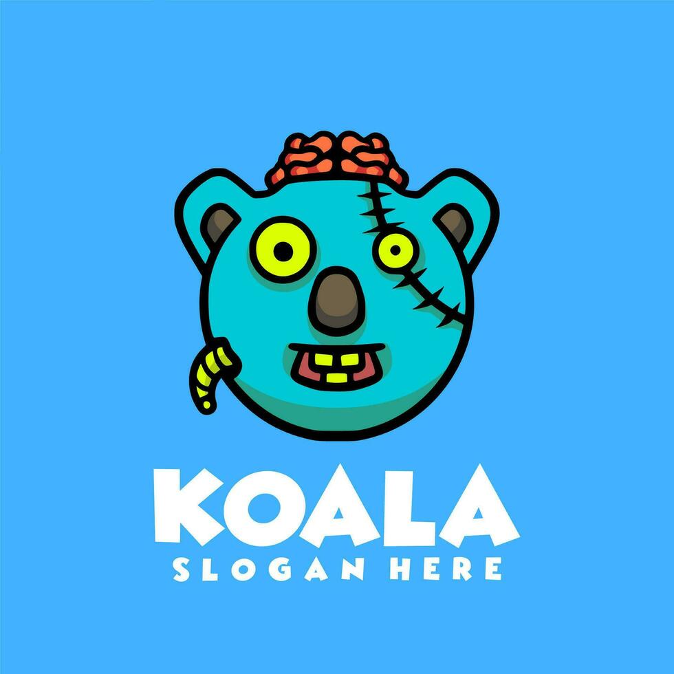 koala zombie mascotte vector