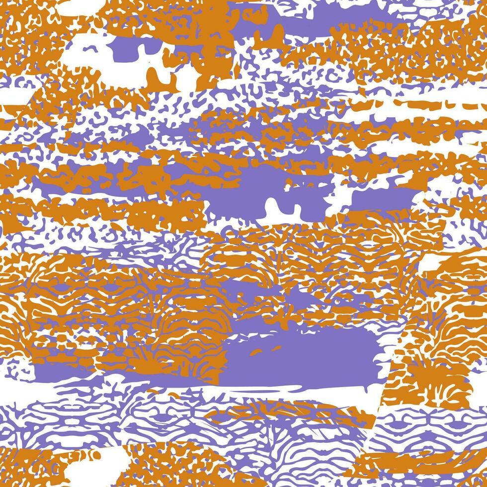 abstract doorlopend patroon van oranje en Purper texturen. naadloos patroon voor textiel industrie. vector