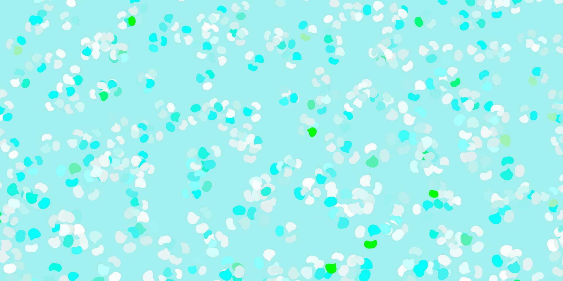 lichtblauwe, groene vectorachtergrond met willekeurige vormen. vector