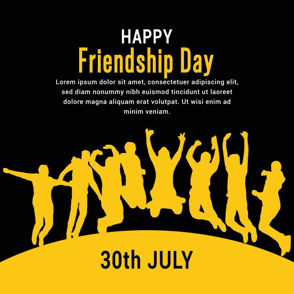 vriendschap dag, Internationale vriendschap dag, vriendschap dag ontwerp, vector