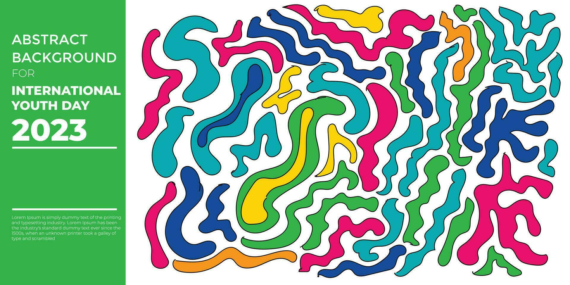 Internationale jeugd dag abstract achtergrond kleurrijk vector