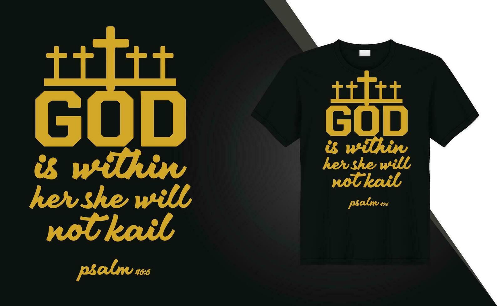 god of Jezus geloof typografisch grafisch jaargangen t-shirt ontwerp vrij vector