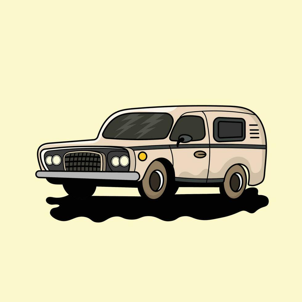 auto tekenfilm, vector illustratie van gemakkelijk auto,