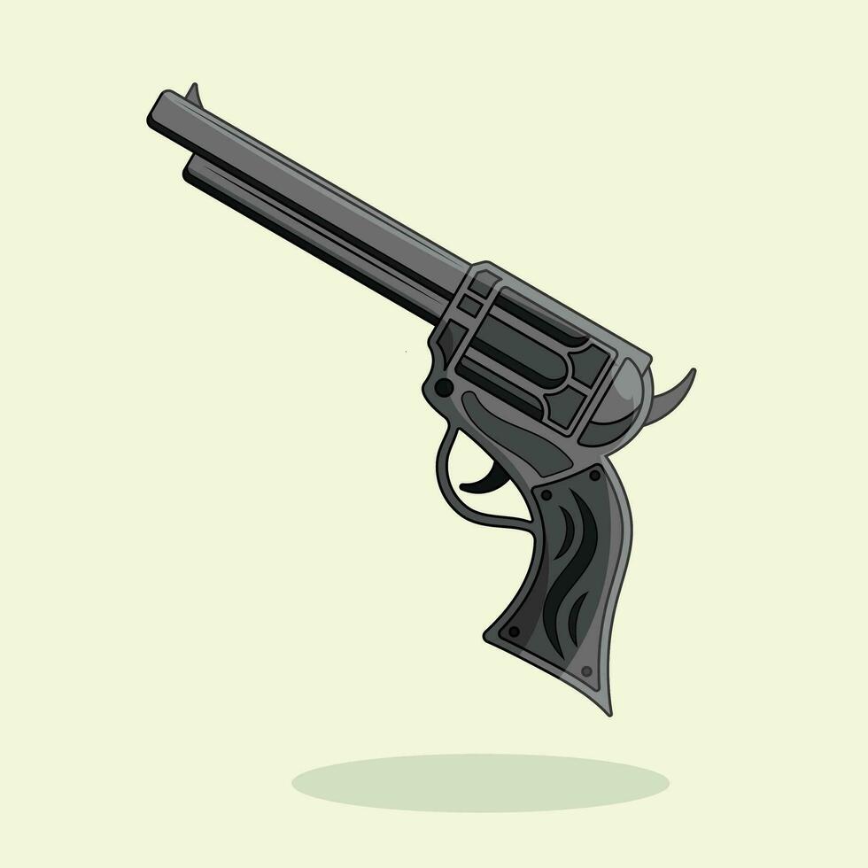 realistisch geweer vector zes schutter pistool, variabel vector illustratie.