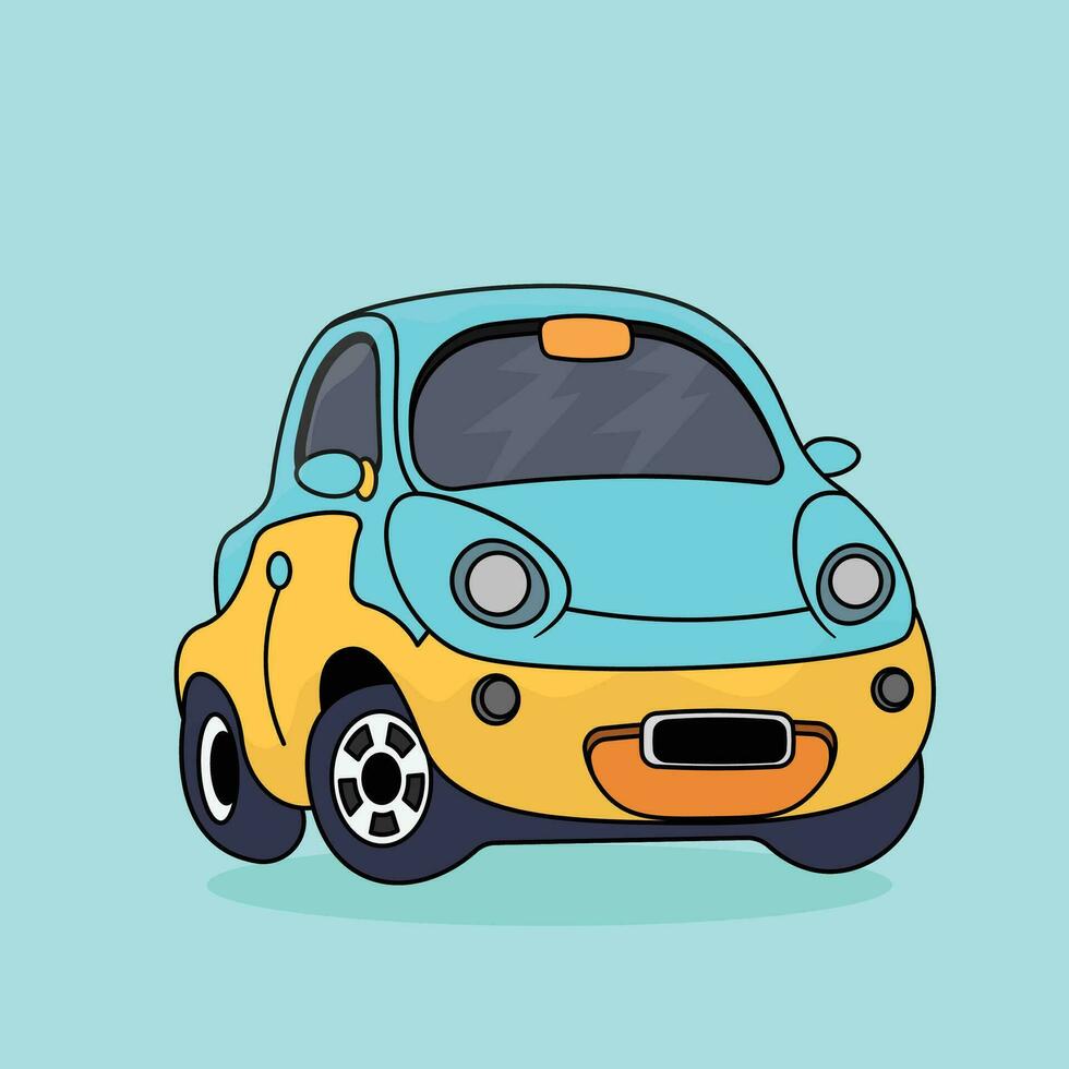 auto vector illustratie, schattig auto.