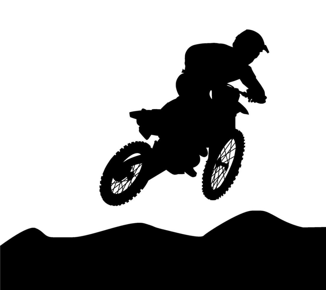 jumping motor silhouet vector