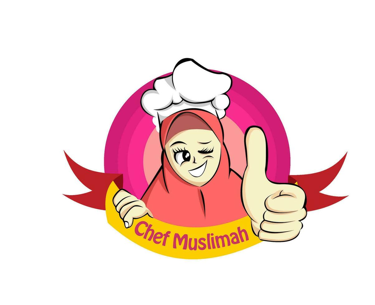 met een kap chef illustratie vector